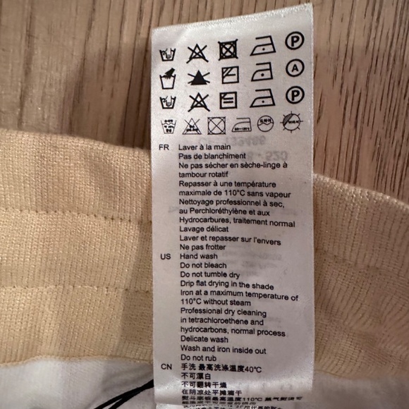 SANDRO Light Butter Yellow Texas Embroidered joggers Women's  SIZE 42  NWT - Picture 11 of 12